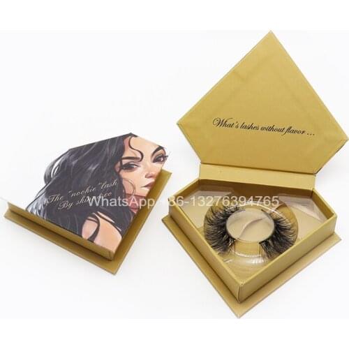 Cartoon Style Diamond Lash Box With Tray Custom Mink Eyelash Packaging Box With Logo 20mm Crisscross Nature Eyelashes Makeup