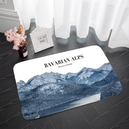 Bathroom floormat doormat waterproof door mats landscape foot pads thick sponge cartoon flannel non-slip