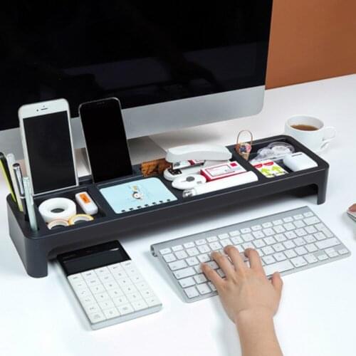 Multi-Function Desktop Office Storage Box Rack Stationery Organizer Keyboard Storage Box Pen Holder Mobile Phone Holder Durable