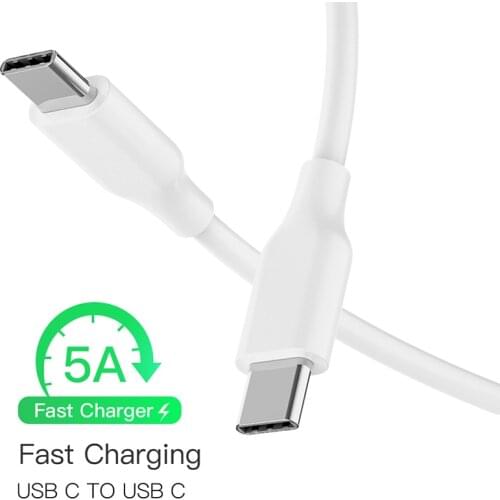 Fashion USB C to USB C Type C Cable Male to male 5A PD Fast Charging Data Charger Cable for MacBook Pro for Samsung for Google