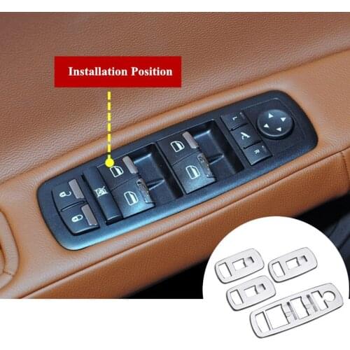 For Maserati Quattroporte Ghibli ABS Car Door Armrest Window Switch Cover 2014-2018 4pcs Car Accessories Interior Car Decor