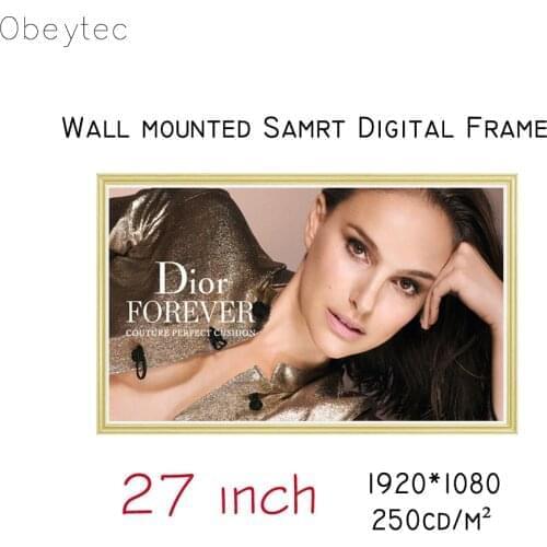 27 " wifi digital photo frame, android system, FHD,Smart advertising display OBKY-MY270Ah