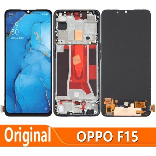 Original AMOLED Display Replace 6.4" For OPPO F15 CPH2001 LCD Touch Digitizer Screen Assembly