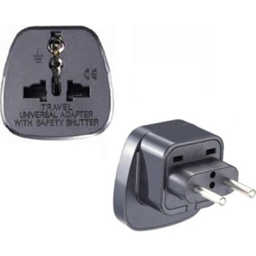 Type C to Universal travel adapter EU AC Plug USA UK AU to Euro Wall Outlet Sockets EU 2 Round Pin Plug Adapter with safety door