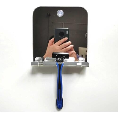 Anti-fall Bathroom Mirror Hanging Razor Toothbrush High-definition Home Student Dormitory Practical Round Square Wall-mounted