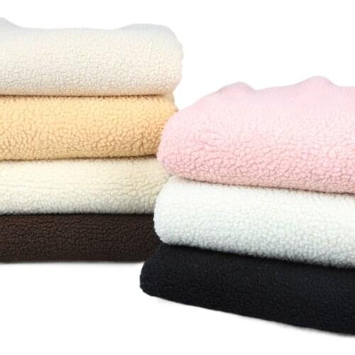 Width 160cm Coral Velvet Fabric Imitation Wool Like Synthetic Fiber Fleece Material Diy Rag Dolls Plush Cloth By the Half Yard