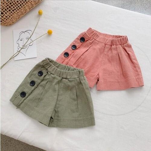 2-6Yrs Baby girls shorts summer cotton linen infant kids short pants for girls legging clothes children summer shorts beachpants