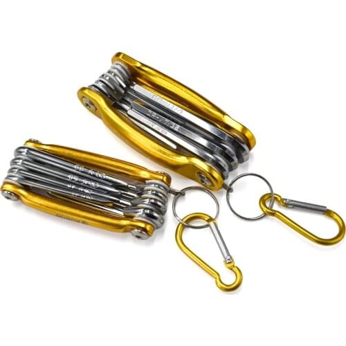 Folding Portable Hexagonal Wrench Set British Metric Plum Inside Screwdriver Allen Key Multitools Hand Household Repair Tool