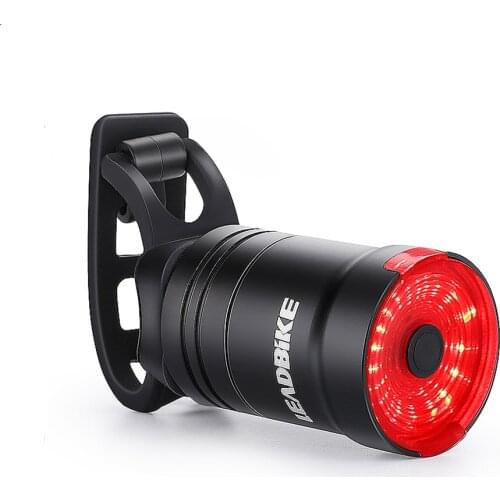 Bicycle Taillight LED 60 Lumens Brake Sensor Auto on / Off USB Rechargeable 54h Operating Time Waterproof IPX6 Aluminum Casing