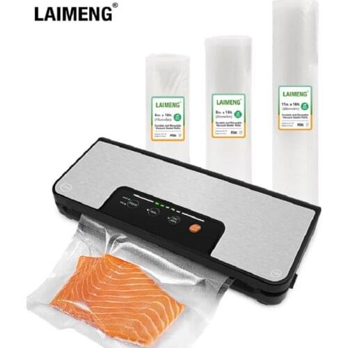 LAIMENG Vacuum Sealer with Roll Holder Pulse Function Sous Vide Food Packer For Food Storage Packer Vacuum Sealed Roll Foil S290