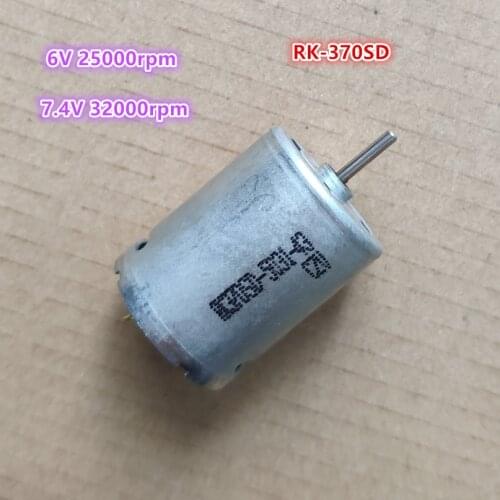Brand new RK-370PH micro DC motor 3V 6V 7.4V high speed carbon brush motor 24.3mm*30.8mm 370 motor for water gun DIY
