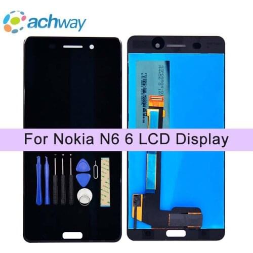 For Nokia N6 6 LCD Display With Touch Screen Digitizer Sensor Panel Pantalla Assembly Replacement Parts For Nokia 6 LCD Display