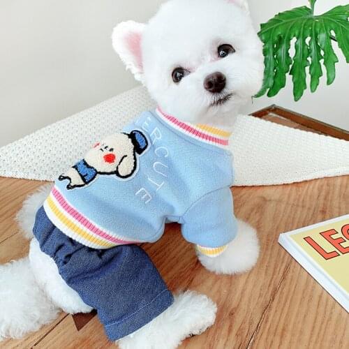 Winter Dog Clothing Jumpsuit Cute and Warm Dog Clothes Coat Outfit Puppy Garment Yorkshire Pomeranian Poodle Schnauzer Costume S