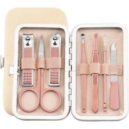 7pcs/set Gold Nail Scissors Stainless Steel Nail Cutter Scissor Set Custom Manicure Tools Acrylic Nail Kit Nail Supplies Tools