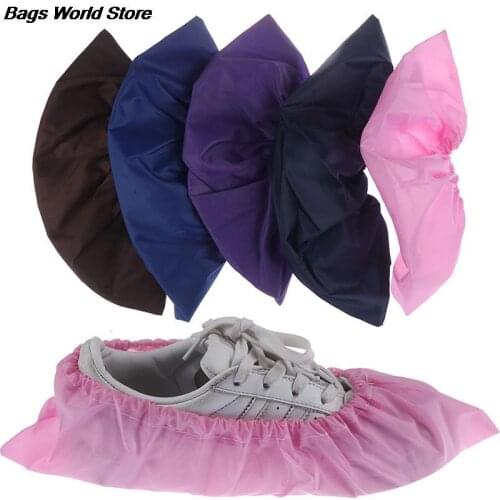 1Pair Reusable Thicken Elastic Shoe Cover Home Indoor Antiskid Overshoes Student Machine Room Bird Dust Proof Feet Covers