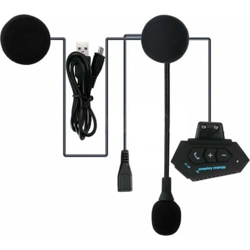 1pc Rechargeable Motorcycle Wireless Helmet Headset Replacement Motorcycles Headphone Speaker Hands-Free Kit