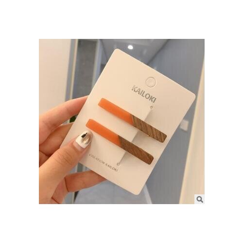 30set/lot 2pcs/set DIY Multi Wood Jelly Color Hair Duck Clip Simple Hairpins Hair Styling Tools Hair Accessories HA1215