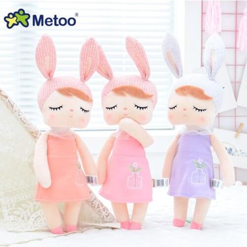 45cm Metoo Newest Plush&Stuffed Sweet Rabbit Cute Animals For Kids Toys Angela Metoo Doll For Girls Birthday Christmas Gift