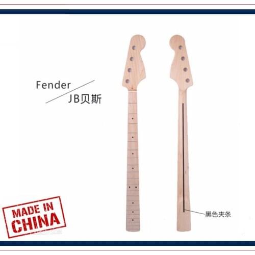 Guitar accessories parts - Electric Guitar Neck - JB maple bass neck with black stripe matte,21 Fret