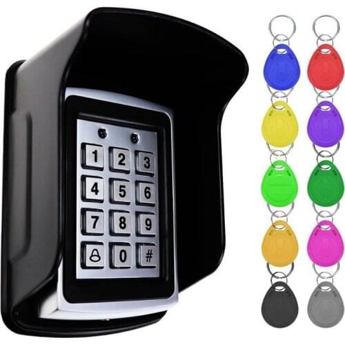125Khz RFID card STANDALONE ACCESS CONTROLLER Keypad Waterproof Rainproof Cover digital 1000 Users card readerS DOOR LOCK SYSTEM