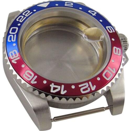 For Swiss ETA 2824 2836 8215 Movement Metal Watch Case Sapphire Crystal Glass