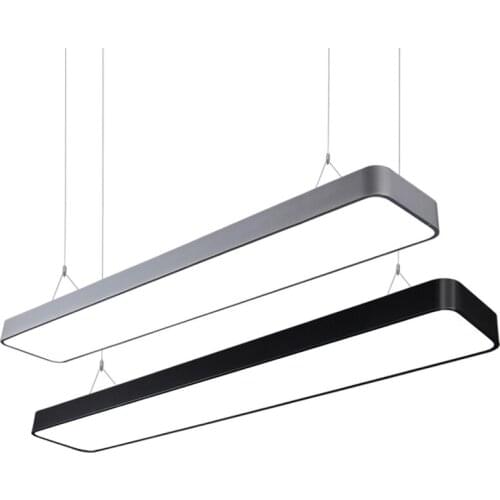 Fillet Led Light Office Pendant Lights Long Strip Hanging Lamp Clothing Shop Modern Commercial Lighting Engineering Luminaire