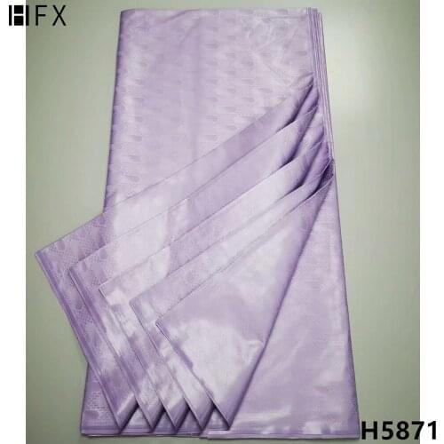 HFX Latest 5yards Perfumed Guinea 100% Cotton Soft Guniea Brocade African Fabric High Quality Bazin Riche Fabric For Sewing