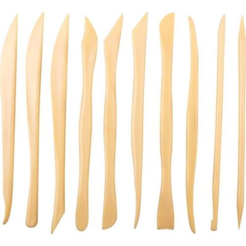 Picture Of 10 Sets Of Color Pottery Tools ABS Plastic Pottery Clay Soft Pottery Tools Diy Sculpture Modeling Tools