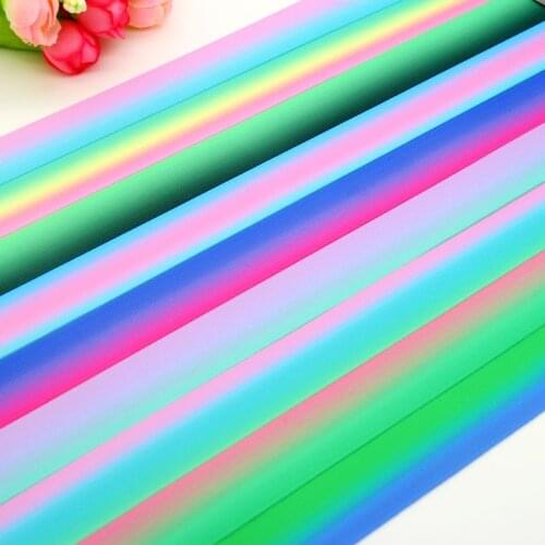 DHK 7/8'' 5yards gradient 21 color rainbow printed grosgrain ribbon headwear hair bow diy decoration OEM Wholesale 22mm E1144
