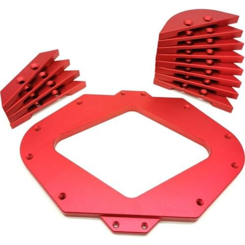 Woodworking Aluminium Alloy Fillet Gauge Arc Radius Quick-Jig Router Table Round Corner Template R5-R40 T10-T40 Bevel Gauge