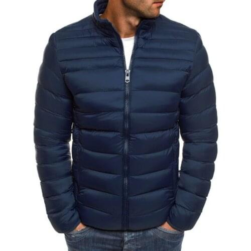 Mens Warm Parka Jacket Winter Coat Male Cotton Outwear Solid Plus Size Overcoat Zipper Streetwear Casual Windbreaker Jacket Men