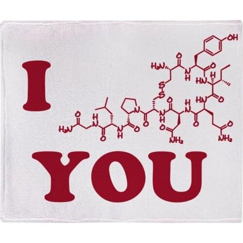 Oxytocin I Love You Soft Fleece Throw Blanket Soft Flannel Blanket to on for the sofa/Bed/Car Portable Plaids