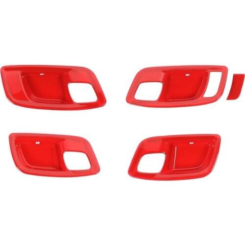 5PCS Car Inner Door Handle Bowl Cover Trim for 2011-2021 Dodge Charger Interior Decoration Accessories