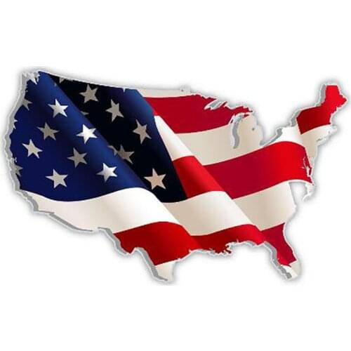 USA United States of America American US Map Flag Decal Waterproof Car Sticker for Car Truck Boat Laptop Graphics,13cm*8cm