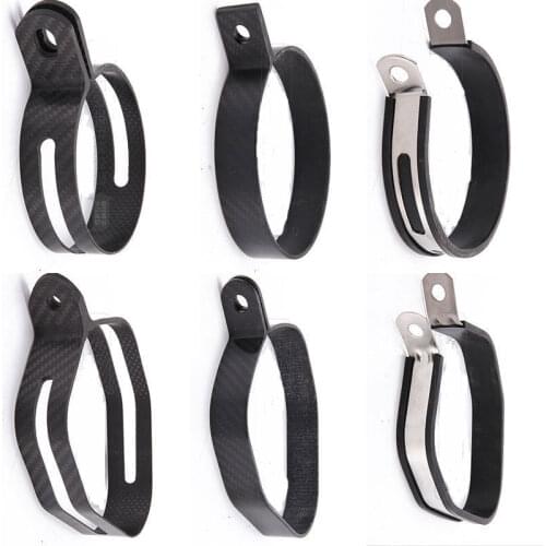 NEW 7 Styles Motorcycle Exhaust Strap Muffler Silencer Can Hanging Clamp Mount Bracket Hanger