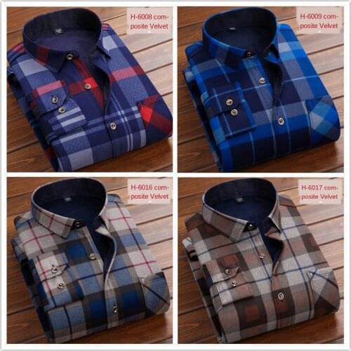 Autumn Winter Warm Plaid Casual men thermal shirt Long sleeves Shirt Men Fashion Thick Flannel Shirt masculina eboy thermo shirt