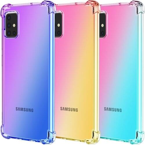 Rainbow clear phone case for Samsung