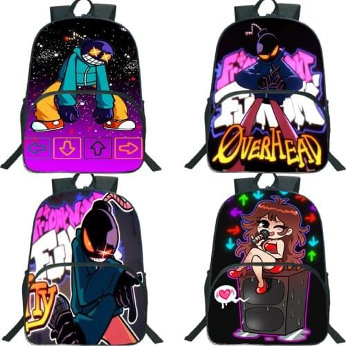 16 Inch Friday Night Funkin Backpack for Boys Girls Anime Backpacks 3D Game School Bags Zipper Bag Mochila Teens Travel Bagpacks