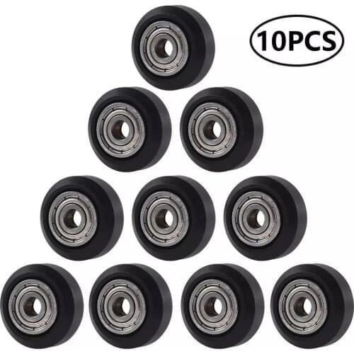 Slot 10 PC POM V Wheel Big Plastic Pulley Wheel with Bearing Idler Pulley Gear Perlin Wheel for Creality Ender 3 CR-7 CR-8 CR-10