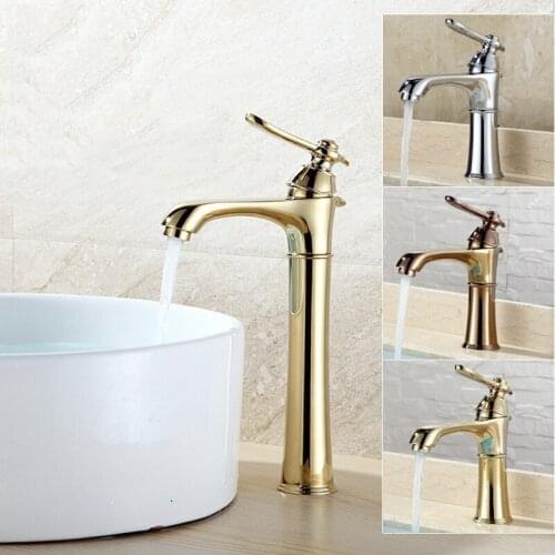 New Arrival Bathroom Chrome Basin Faucet Gold finish Brass Mixer Tap with Ceramic torneiras para banheiro Rose Gold