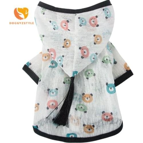 Sun-proof Clothing for Dog Summer Sun Protection Sweatshirt For Small Dogs Clothes Print Animal For Pets Puppy Cat summer