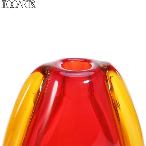 Glass Flower Vase decoration home Glass Floor Vase for wedding decoration Sculpture Gifts Art Glass nordic decoration home