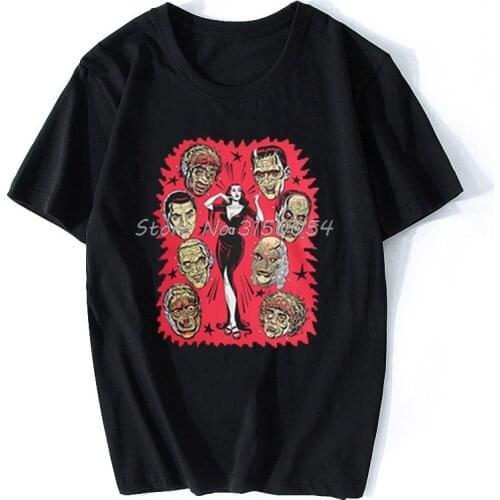 Mystery Date T-Shirt Pop Culture Halloween Werewolf Frankenstein Creature From The Black Lagoon Horror Elvira Bucketfeet Tshirt