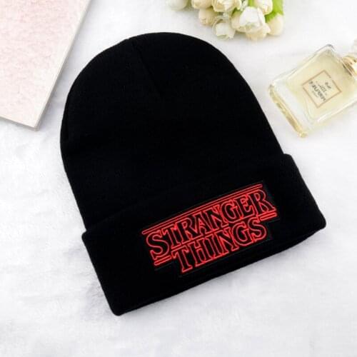 TV Stranger Thing Winter Warm Hat for Women Elastic Cotton Beanie Fashion Beanies for Teens