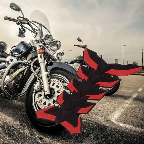 3D Universal Motorcycle Gas Fuel Tank Protector Sticker Cover Rubber Fish Bone Shape Motorbike Racing Accessories Decals