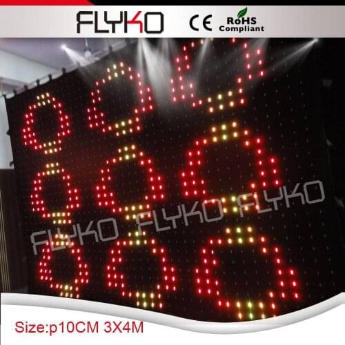 High Quality Folding Led Display moving Led Curtain cloth with SD card