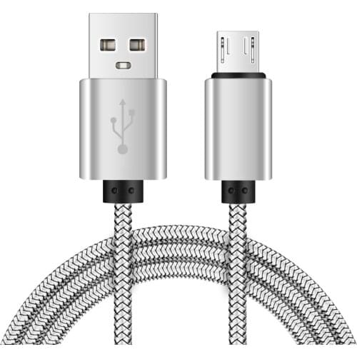 1m 2m 3m Nylon Braided Micro USB Cable For Xiaomi Samsung Huawei USB Charger Cable Tablet Fast Charging Android USB Phone Cable