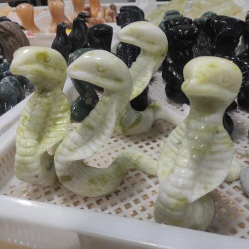 1pcs High Quality Natural Crystal Jade Boa constrictor Energy Healing For Home Decoration