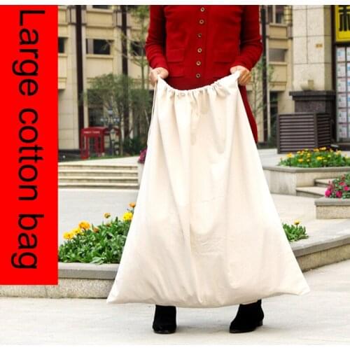 New arrival high quality large cotton drawstring storage bags 50x70cm,90x92cm