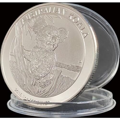2015 Silver 1OZ Coin Australian Koala Pattern Commemorative Elizabeth II Collectible For Gift